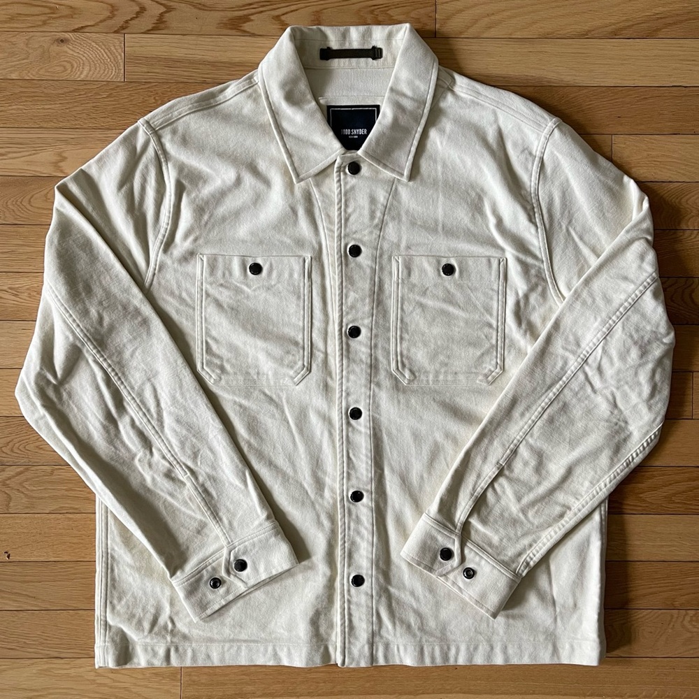 Todd Snyder Italian Moleskin Snap Button Shirt Jacket